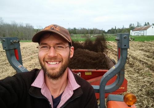 Spreading some compost! Spreading some compost!